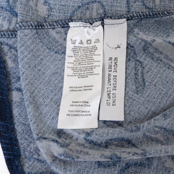 ✨ H Halston Midi Dress Wrap Summer Navy Blue Lightweight Small - Picture 9 of 9